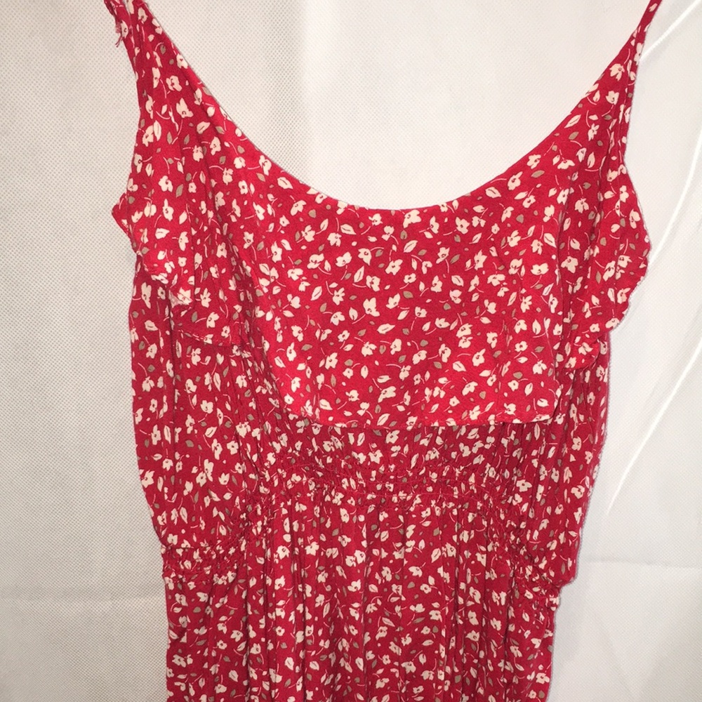 Oh Baby By Motherhood Red Floral Print Spaghetti Strap Dress | Size XL